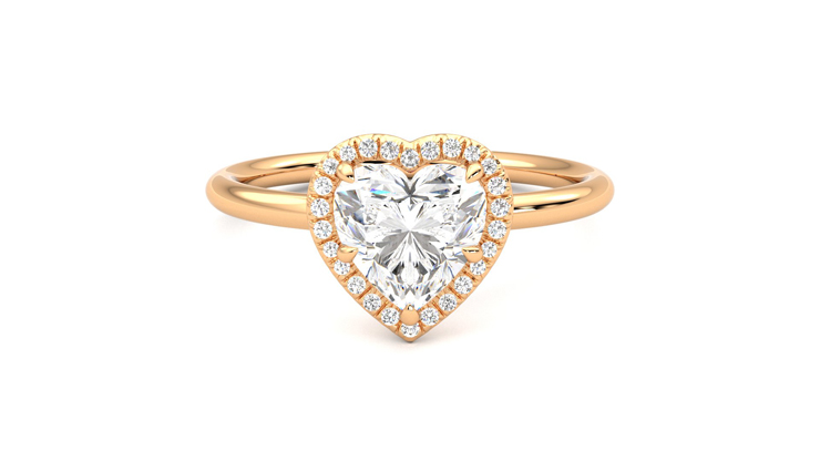 Taylor & Hart Dove Heart Engagement Ring 360 detail 01