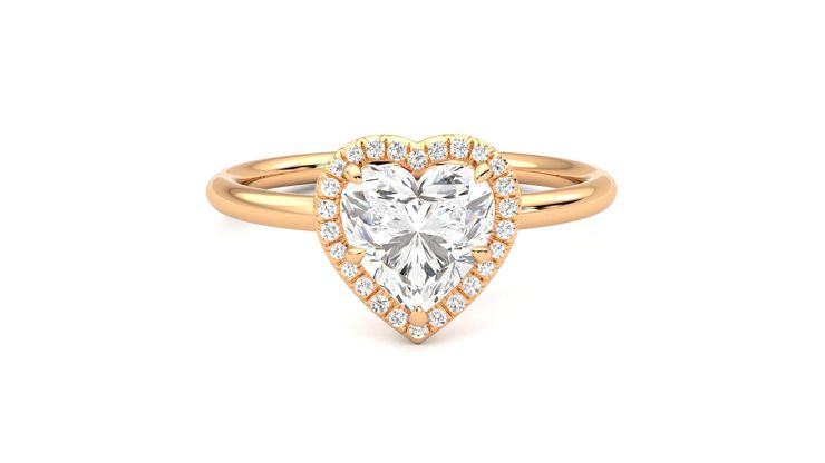 Taylor & Hart Dove Heart Engagement Ring 360 degree image 1