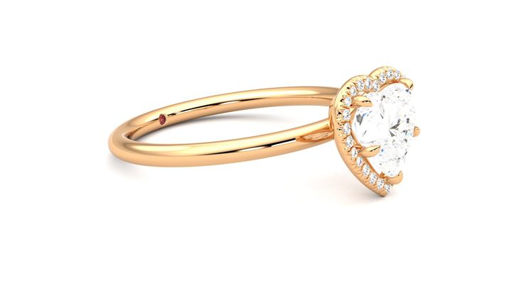 Taylor & Hart Dove Heart Engagement Ring 360 degree image 7