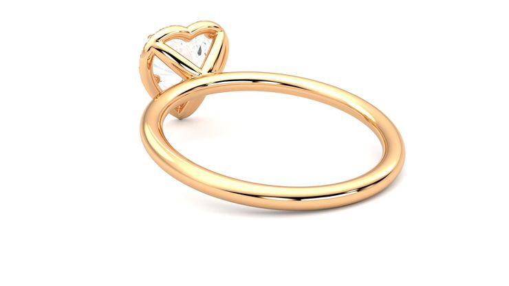 Taylor & Hart Dove Heart Engagement Ring 360 degree image 17