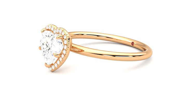 Taylor & Hart Dove Heart Engagement Ring 360 degree image 23