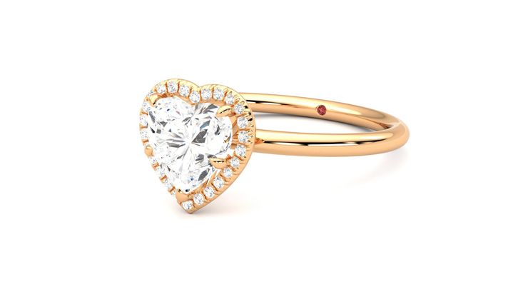 Taylor & Hart Dove Heart Engagement Ring 360 degree image 25