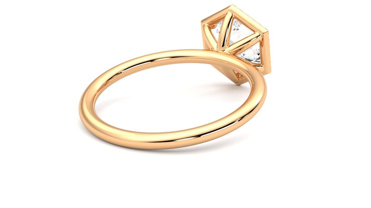 Taylor & Hart Dove Hexagonal Engagement Ring 360 degree image 13