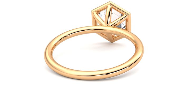 Taylor & Hart Dove Hexagonal Engagement Ring 360 degree image 14