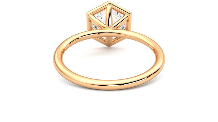 Taylor & Hart Dove Hexagonal Engagement Ring 360 degree image 15