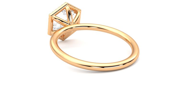 Taylor & Hart Dove Hexagonal Engagement Ring 360 degree image 17