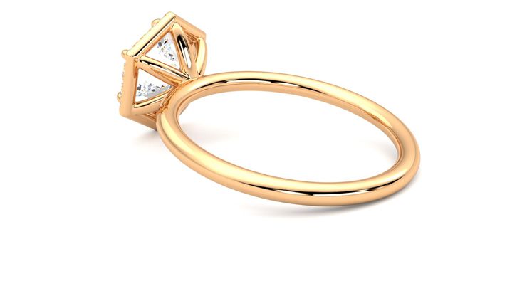 Taylor & Hart Dove Hexagonal Engagement Ring 360 degree image 18