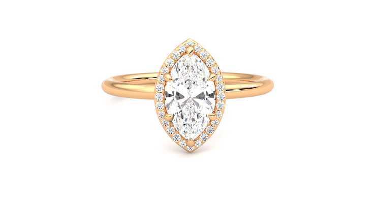 Taylor & Hart Dove Marquise Engagement Ring 360 degree image 1