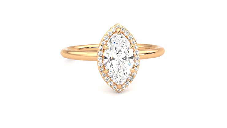 Taylor & Hart Dove Marquise Engagement Ring 360 degree image 2