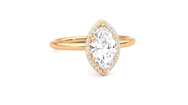 Taylor & Hart Dove Marquise Engagement Ring 360 degree image 3