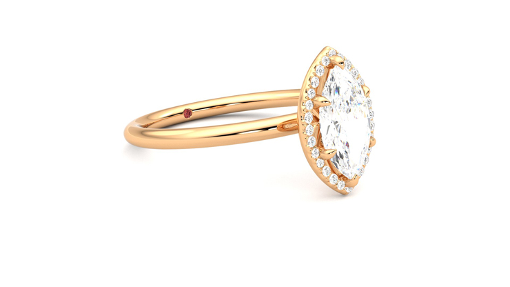 Taylor & Hart Dove Marquise Engagement Ring 360 degree image 6