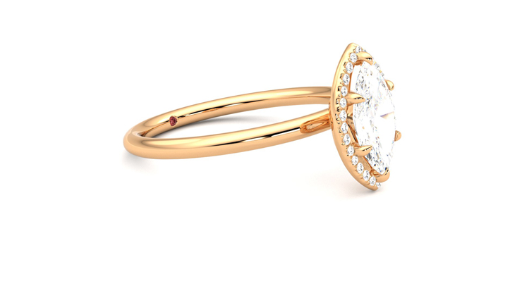 Taylor & Hart Dove Marquise Engagement Ring 360 degree image 7