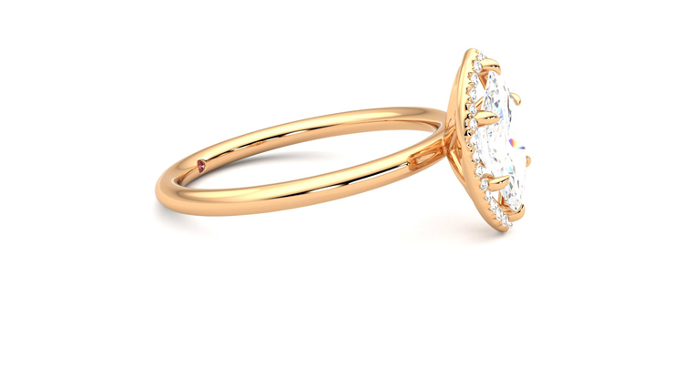 Taylor & Hart Dove Marquise Engagement Ring 360 degree image 8