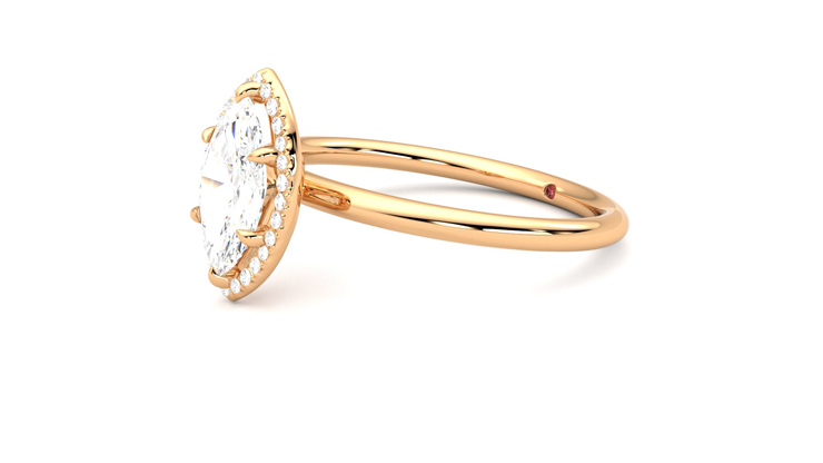 Taylor & Hart Dove Marquise Engagement Ring 360 degree image 23
