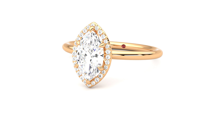 Taylor & Hart Dove Marquise Engagement Ring 360 degree image 26