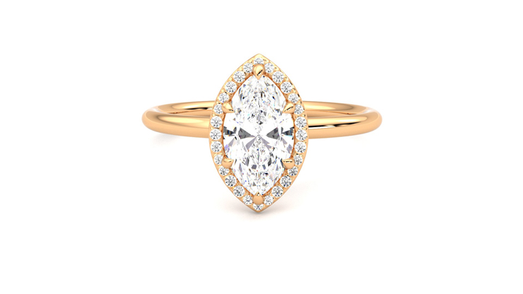 Taylor & Hart Dove Marquise Engagement Ring 360 degree image 29