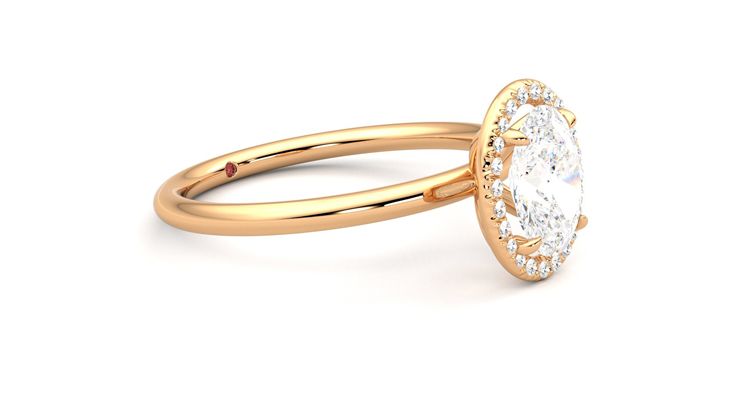 Taylor & Hart Dove Oval Engagement Ring 360 degree image 7