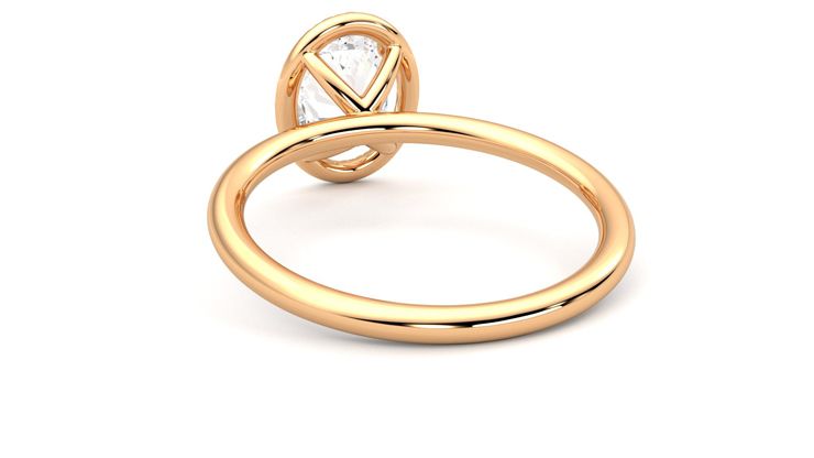 Taylor & Hart Dove Oval Engagement Ring 360 degree image 16
