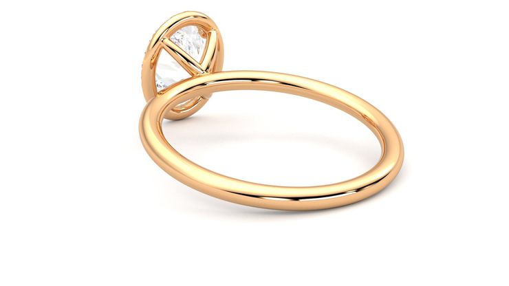 Taylor & Hart Dove Oval Engagement Ring 360 degree image 17