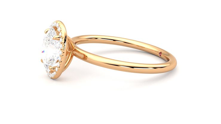 Taylor & Hart Dove Oval Engagement Ring 360 degree image 22