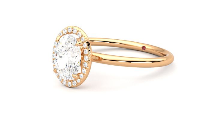 Taylor & Hart Dove Oval Engagement Ring 360 degree image 24