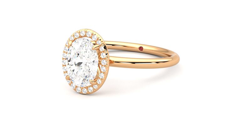 Taylor & Hart Dove Oval Engagement Ring 360 degree image 25