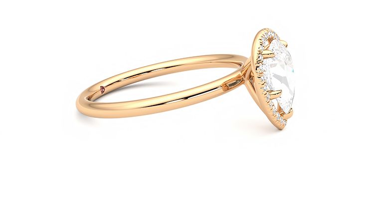 Taylor & Hart Dove Pear Engagement Ring 360 degree image 8