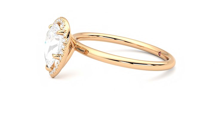 Taylor & Hart Dove Pear Engagement Ring 360 degree image 22