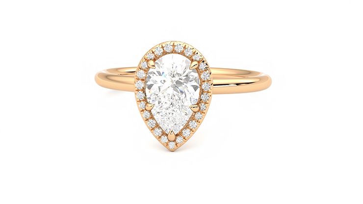 Taylor & Hart Dove Pear Engagement Ring 360 degree image 28