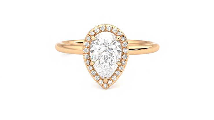 Taylor & Hart Dove Pear Engagement Ring 360 degree image 29