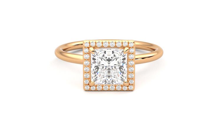 Taylor & Hart Dove Princess Engagement Ring 360 degree image 0