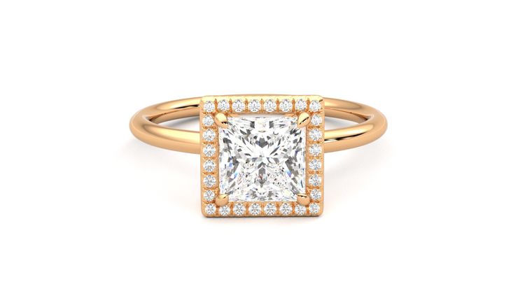 Taylor & Hart Dove Princess Engagement Ring 360 degree image 1