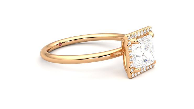 Taylor & Hart Dove Princess Engagement Ring 360 degree image 7