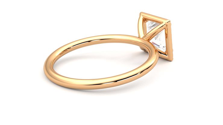 Taylor & Hart Dove Princess Engagement Ring 360 degree image 12