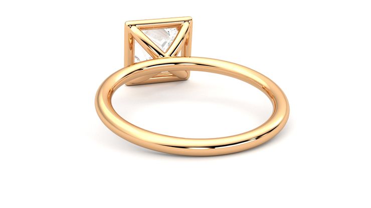 Taylor & Hart Dove Princess Engagement Ring 360 degree image 16