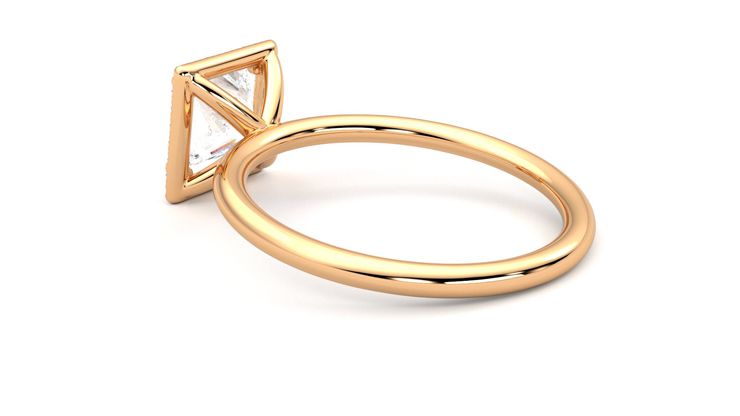 Taylor & Hart Dove Princess Engagement Ring 360 degree image 18