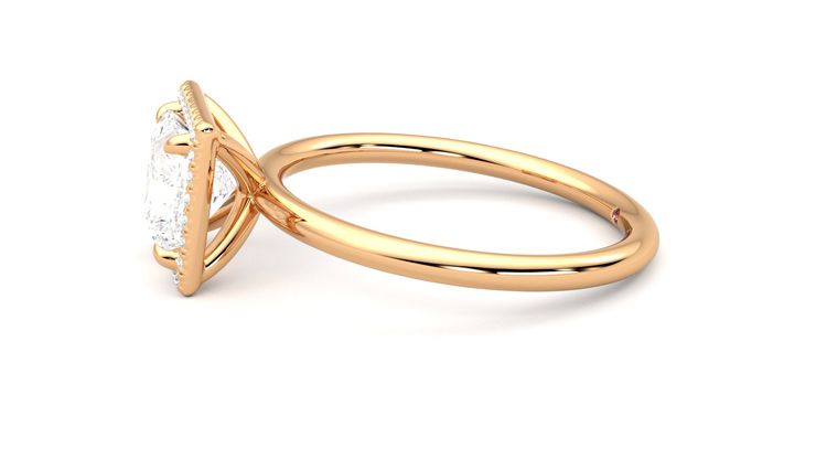 Taylor & Hart Dove Princess Engagement Ring 360 degree image 21