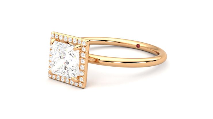 Taylor & Hart Dove Princess Engagement Ring 360 degree image 24