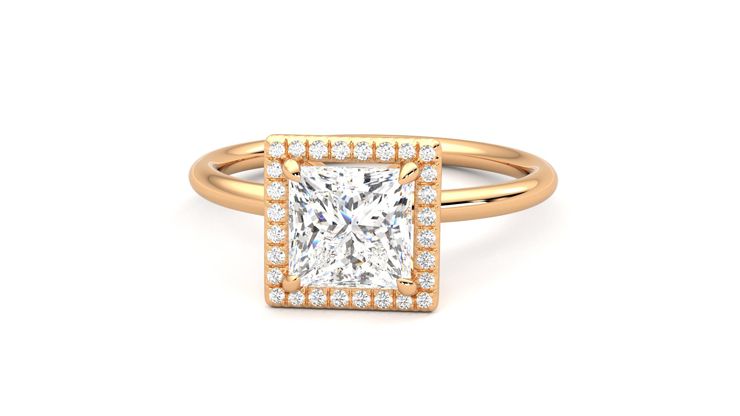 Taylor & Hart Dove Princess Engagement Ring 360 degree image 28