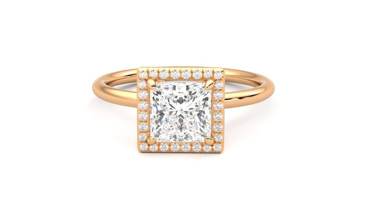 Taylor & Hart Dove Princess Engagement Ring 360 degree image 29