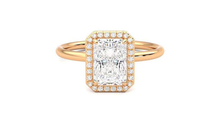 Taylor & Hart Dove Radiant Engagement Ring 360 degree image 0