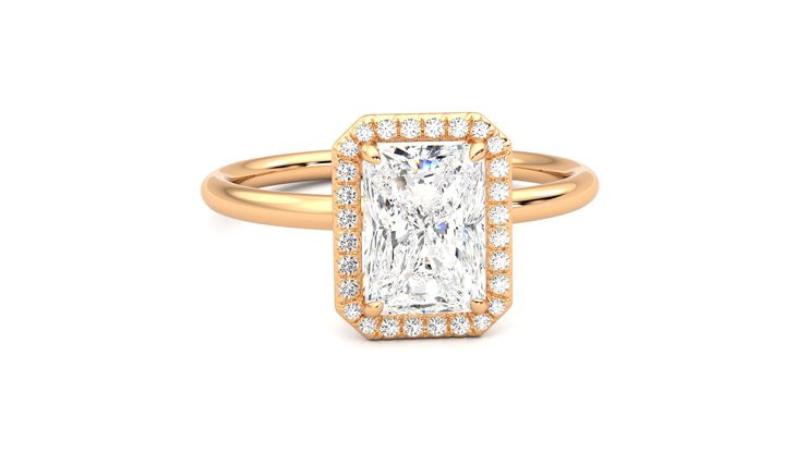 Taylor & Hart Dove Radiant Engagement Ring 360 degree image 2