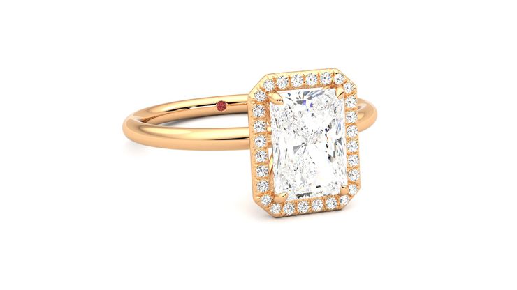 Taylor & Hart Dove Radiant Engagement Ring 360 degree image 4