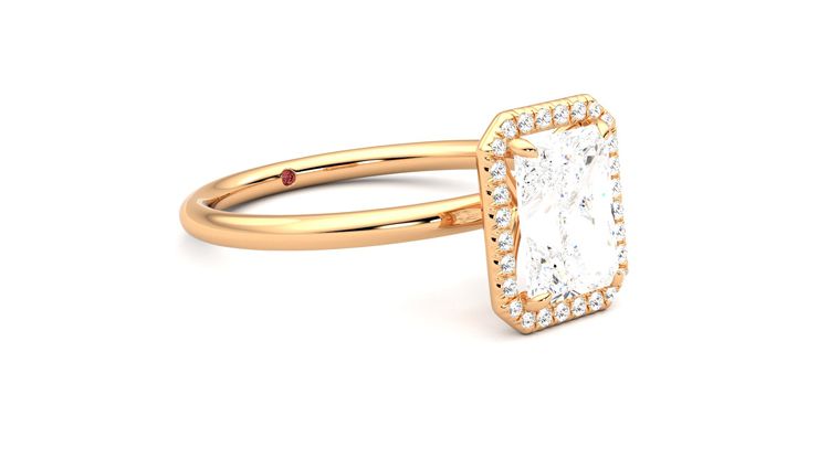 Taylor & Hart Dove Radiant Engagement Ring 360 degree image 6