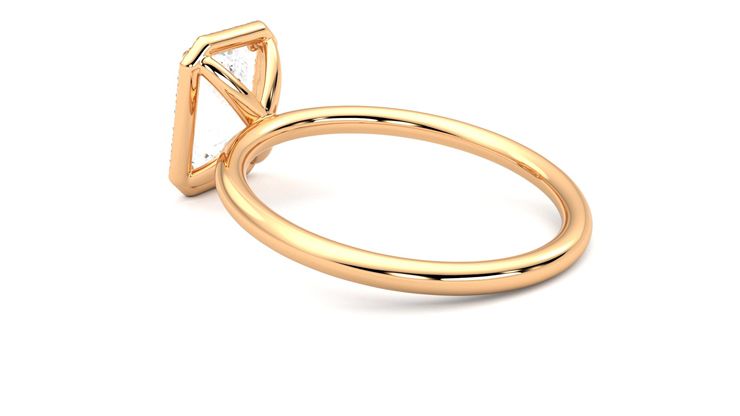Taylor & Hart Dove Radiant Engagement Ring 360 degree image 18