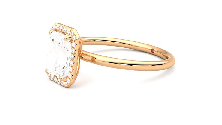 Taylor & Hart Dove Radiant Engagement Ring 360 degree image 23