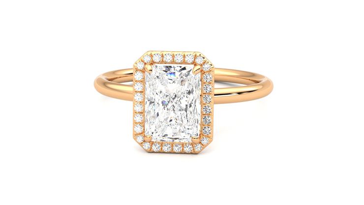 Taylor & Hart Dove Radiant Engagement Ring 360 degree image 28