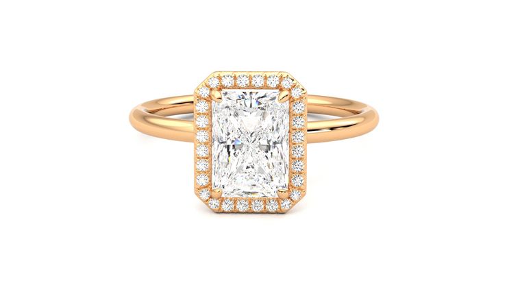 Taylor & Hart Dove Radiant Engagement Ring 360 degree image 29