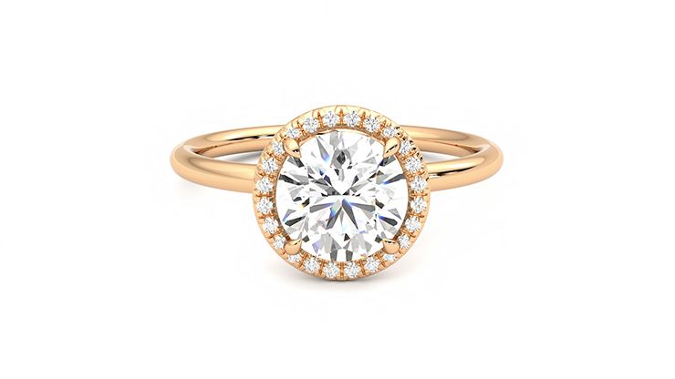 Taylor & Hart Dove Round Engagement Ring 360 degree image 1