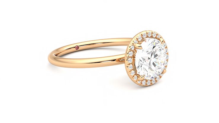 Taylor & Hart Dove Round Engagement Ring 360 degree image 6